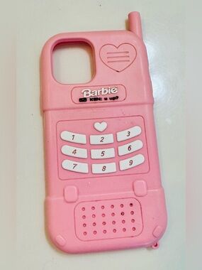 Barbie Pink Retro Toy Phone Silicone iPhone 12 Pro Max Case
